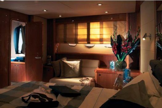 2008 Sunseeker Predator 72 room in with mood lighting