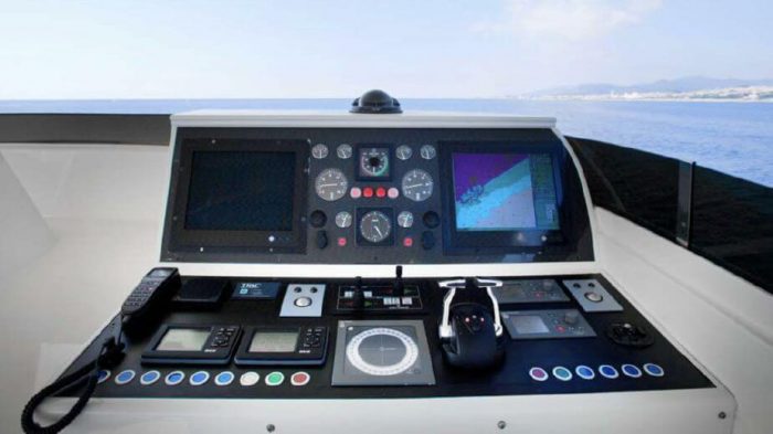 Benetti 95 yacht instrument display